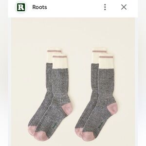 ROOTS cabin socks. 2 pack. Brand new. O/S
